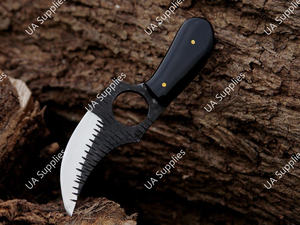 Couteau de camping EDC 6 pouces à pointe clip, biseauté, ultra-affûté, de qualité supérieure, pour le dépecage précis, avec trou pour le pouce, en acier forgé à haute teneur en carbone, ODM - Product Image 2