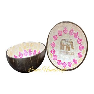 High Quality Customizable <b>Coconut</b> <b>Shell</b> Bowls Set Personalized Design Inspired Vietnam Birthdays Includes Decorative Plate/Dish - Product Image 5