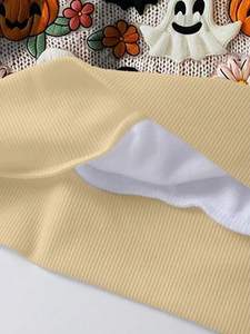 Sudadera de cuello redondo con estampado completo de Halloween para mujer, de algodón y forro polar, para otoño e invierno, estilo casual y urbano, OEM ODM - Product Image 4