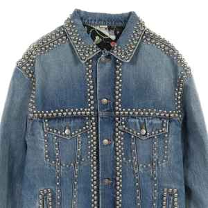 แจ็คเก็ตยีนส์ผู้ชายเท่ๆ แต่งเพชรระยิบระยับ สไตล์ลำลองแนวสตรีท ผ้าเดนิมขาดๆ แต่งคริสตัล - Product Image 3