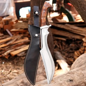 Couteau de camping artisanal en acier D2 de qualité industrielle avec étui en cuir, personnalisable OEM/ODM, 17 pouces - Product Image 5