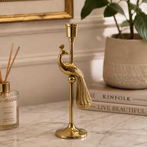 Premium Brass Peacock Candle Holder <b>Stand</b> Taper Candlestick Holder <b>Bird</b> Design Home Decor Wedding Table Centerpiece Decoration - Product Image 4