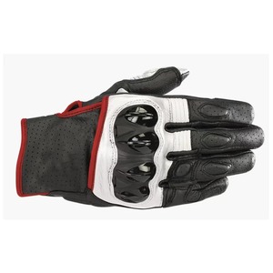 Gants de course en cuir à doigts entiers, noirs, respirants, avec fermeture auto-agrippante, pour la conduite, unisexe - Product Image 2