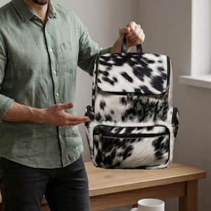 Mochila con estampado animal de piel sintética, 15 pulgadas, con múltiples bolsillos, mochila unisex para el día a día, estilo moderno para todas las estaciones - Product Image 4