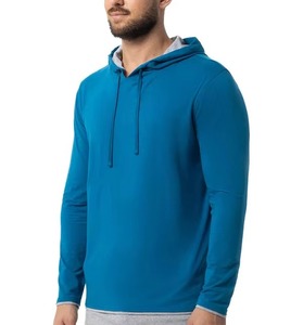 Sweat-shirt à capuche unisexe tendance en coton uni surdimensionné pour l'hiver, avec logo personnalisé sur le devant, style streetwear respirant avec poche - Product Image 6