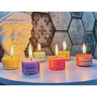 Bougie en pot acrylique pour la décoration de la maison et des restaurants - pour Noël, Pâques, anniversaires et la Saint-Valentin