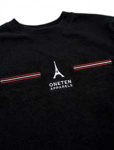 ONETEN เสื้อยืดคอกลมแขนสั้นผู้ชายสีดำปารีสไอเฟลทาวเวอร์ เสื้อยืดลำลอง - Product Image 3