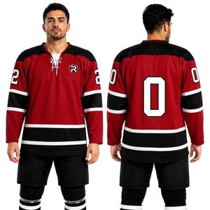 Camisetas de hockey sobre hielo clásicas con diseño de rayas de tigre naranja, profesionales, antipilling, de peso pesado, para práctica en equipo, sublimadas. - Product Image 2