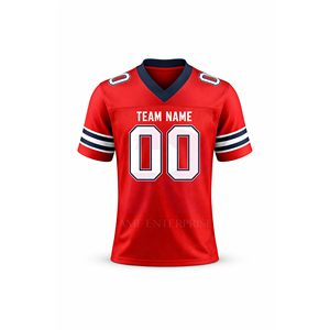 <b>Hot</b> Selling Plus Size Men's Custom Sublimation American Football Jersey Short Sleeve Printed Breathable Mesh Quick Dry 100% - Product Image 3