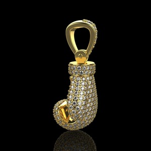 2.20CT Moissanite <b>Boxing</b> <b>Glove</b> Pendant 925 Silver 14K Gold Plated Strength <b>Necklace</b> Powerful Gift Round Cut Hip Hop Pendent - Product Image 4