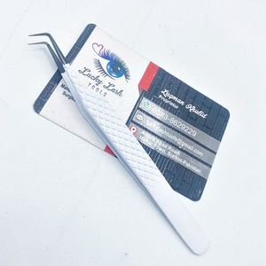 ส่วนบุคคล 90 องศา L รูปร่างเคล็ดลับไฟเบอร์แหนบเคล็ดลับสีดําฉลากส่วนตัวปริมาณต่อขนตาแหนบไฟเบอร์จับแหนบ - Product Image 5