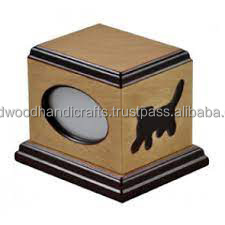 Caja de urna de madera funeraria para cenizas de mascotas Urnas de cremación de madera para cenizas de gatos y perros Urnas de palisandro a bajo precio - Product Image 1