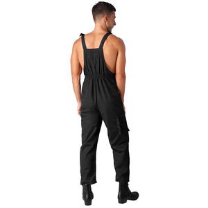 Unisex Safety Work Bib Pants Heavy Duty Reflective Cotton Anti-Wrinkle <b>Construction</b> <b>Overalls</b> OEM Service - Product Image 4