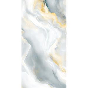 Carreaux de sol en porcelaine gris clair et veiné or, style abstrait moderne, décoration intérieure, revêtement mural - Product Image 3