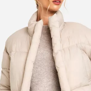 Vêtements d'hiver personnalisés 2027, veste matelassée courte pour femme, veste à capuche courte, veste à bulles, veste matelassée - Product Image 6