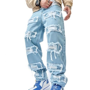 GENERSA SPORTS – Jean en denim extensible léger et respirant pour homme, style hip-hop, délavé aux enzymes, en velours côtelé mi-lourd, idéal pour l'automne - Product Image 1