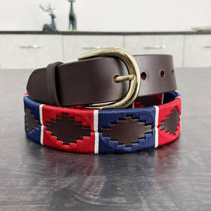 Meilleure qualité traditionnel cousu à la main en cuir indien Polo cheval licou collier de chien laisses unisexe Polo ceinture ensemble de haute qualité - Product Image 3