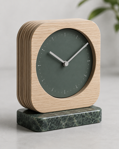 Minimalist Circular Wall <b>Clock</b> With Wooden Frame Silent Quartz Movement Needle Display - Product Image 1
