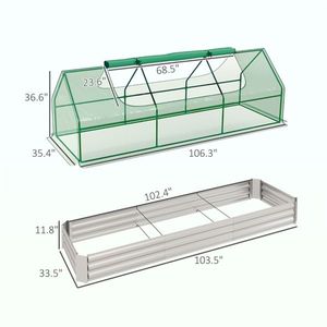 Mini Serra Portatile Moderna con Telaio in Alluminio, Policarbonato e Polietilene per la Crescita delle Piante, Caratteristiche in PVC e Acciaio - Product Image 3