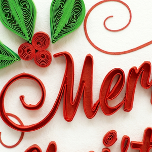 Tarjeta de quilling con diseño navideño, tarjeta de quilling con temática de Navidad, tarjeta de felicitación hecha a mano con sobre, arte en papel especial para regalos - Product Image 2