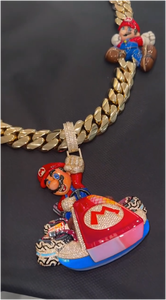 Colgantes de Joyería Hip Hop Personalizados, Diseño 3D de Dibujos Animados, Hechos a Mano, con Diamantes Redondos de Moissanita, Letra con Incrustaciones de Diamantes - Product Image 6