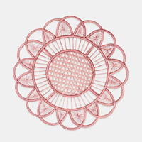 Set de table rond en raphia naturel de haute qualité, fait main, tissé, élégant, style bohème, décoration d'intérieur, directement de l'usine