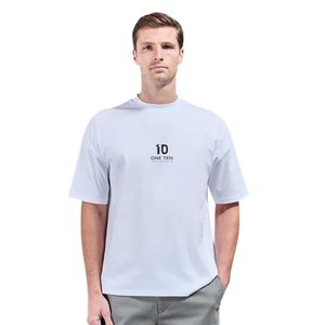 เสื้อยืดผู้ชายทรงหลวม ผ้าเมอร์เซอไรซ์ อินเตอร์ล็อค คอตตอนพรีเมียม แขนสั้น คอกลม สวมใส่สบาย นุ่ม ขายส่งเสื้อผ้า - Product Image 1