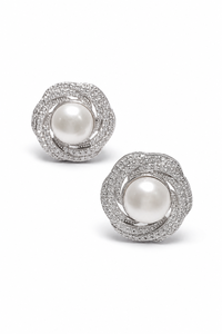 Boucles d'oreilles en perles et zircone cubique en argent sterling 92,5 KLST-30992 - Product Image 1
