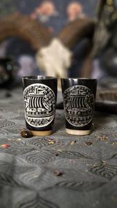 Tasse à boire en corne naturelle classique, faite à la main, de luxe, durable, écologique, verre à bière viking, vaisselle rustique, cadeau pour les bars - Product Image 5