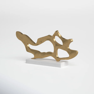 Sculpture en métal doré de luxe, art moderne, ornement décoratif pour la maison, le salon, la table, la décoration intérieure et le bureau à bas prix - Product Image 2