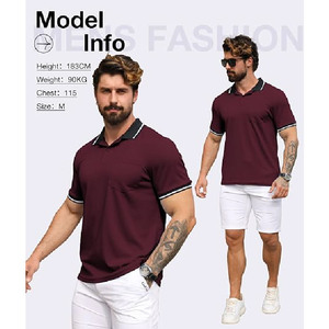 OEM Custom High Quality Mens Cotton Pique Polo <b>Shirt</b> Tipping Sleeve Collar Lapel <b>Pocket</b> Polo T-<b>Shirts</b> Wholesale Manufacturer - Product Image 4