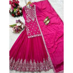 Hermoso Conjunto de Top-Lehenga y Dupatta para Fiestas, Elegantes Accesorios Étnicos - Product Image 2