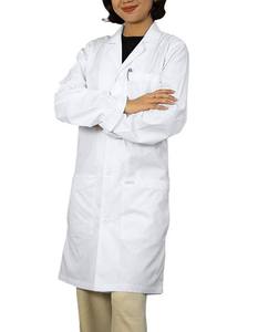 Blouse de laboratoire blanche tissée pour femme, uniforme d'hôpital, blouse de médecin, 3 poches, fermeture à boutons-pression, nom Aliana brodé - Product Image 3