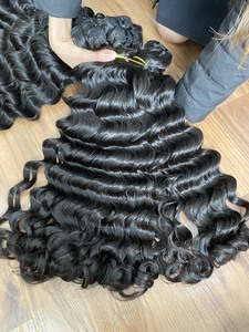 Offre spéciale 100% cambodgien vietnamien cheveux humains armure faisceaux de haute qualité doux cheveux bruts vague naturelle courte lâche vague profonde cheveux - Product Image 4