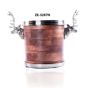 ZAHID EXPORTS Handmade Aluminium for Cooler Deer Head Handles Modern <b>Ice</b> <b>Bucket</b> Tabletop Eco-Friendly ZE-3287S Christmas - Product Image 3