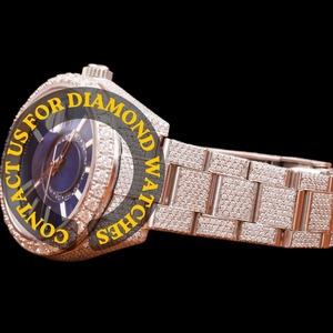Reloj de pulsera estilo hip hop de calidad premium, chapado en oro, con diamantes incrustados, ideal para fiestas y cumpleaños, disponible para la venta. - Product Image 5