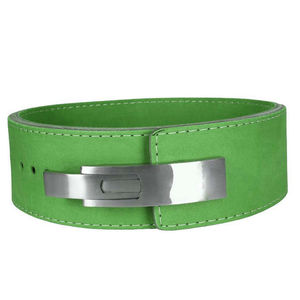 Ceinture de musculation en cuir rouge et noir avec boucle à double ardillon pour le soutien du dos et l'entraînement de force - Product Image 1