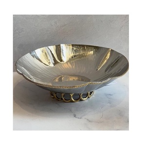 Bol de service en acier inoxydable au design avantageux, couleur argent et or, vaisselle, bol à chocolat à prix avantageux - Product Image 4