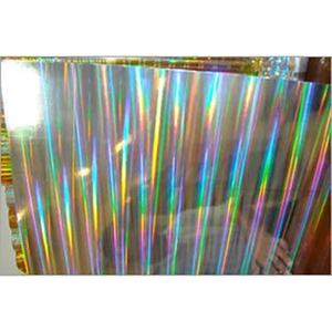 Película de laminación holográfica transparente a granel con efecto de luz de pilar, película decorativa de alto brillo para embalaje de cosméticos y envoltura. - Product Image 1