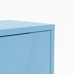 Aparador de Madera Moderno Semicircular con Panel de Media Luna, Mueble de Almacenamiento de Madera con Panel de Arco de 4 Puertas, Diseño de Arco Moderno - Product Image 4