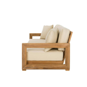 Ensemble de canapés de jardin pour usage domestique, canapé en teck massif pour la cour, meubles de patio pour villa, décoration - Product Image 5