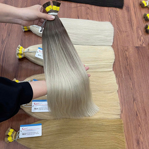 ผมต่อแบบไม่มีตะเข็บ สีธรรมชาติ ผมแท้ 100% นุ่มลื่น ปลายหนา ดูเป็นธรรมชาติ จากซัพพลายเออร์เวียดนาม - Product Image 5
