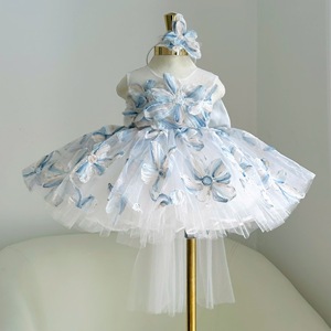 Nouvelle Robe de Princesse en Tulle Fleuri 161 Couleurs, Robe de Soirée Jardin des Fleurs 3D avec Boutons au Dos, Vente en Gros OEM ODM Direct Usine - Product Image 2