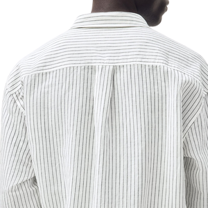 Camisa de Manga Larga para Hombre, Corte Holgado, Casual, con Botones al Frente, Cuello Tejido, Bolsillo en el Pecho, Personalizable OEM ODM, Ropa al por Mayor - Product Image 5