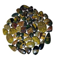 Cabochons de Jaspe Océanique Certifiés de Haute Qualité, Formes Variées, Lisses, Légers, 100% Naturels, Pierres Précieuses en Cristal de Jaspe, Gemmes en Vrac