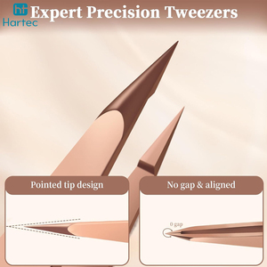 Best Quality Product Pointed Tip Lash Tweezers Precision Tweezers, Pointed Stainless Steel Eyelash Extension Tweezers - Product Image 2