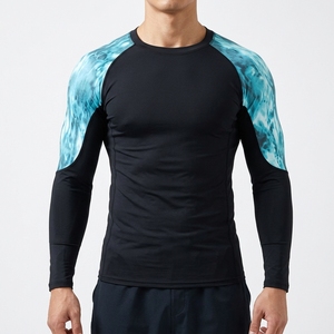 Camiseta de Manga Larga Ultraelástica para Hombre, Mezcla de Spandex, Flexible, para Deportes Acuáticos, Paddle Surf, Natación - Product Image 1