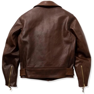 Custom Vintage Brown Genuine Cowhide Leather Waterproof Windproof <b>Biker</b> <b>Jacket</b> for Men Premium OEM ODM Manufacturer - Product Image 2