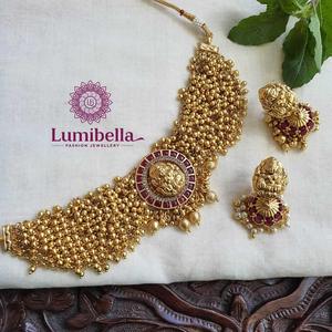 10K Gold Plated Natural Pearl Choker Necklace-AA Grade Freshwater Edison Pearl - Product Image 3
