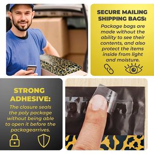 Leopard 6X9 Poly beel-mare buste di spedizione impermeabili per abbigliamento 2 Mil sacchetti di plastica antilacrime - Product Image 4